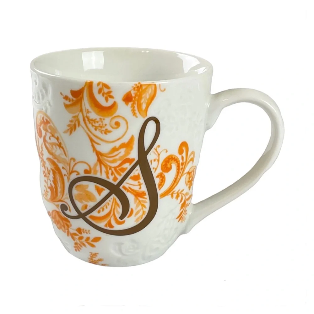 Pier 1 AVA Monogrammed S Coffee Mug